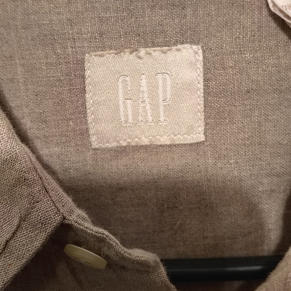 GAP Men's Size Large 100% Linen Long Sleeve Shirt - Picture 3 of 5